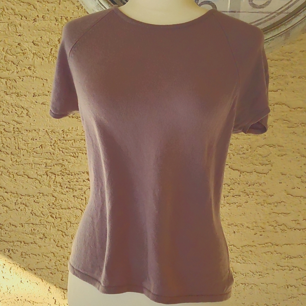 Mendocino 100% Cashmere short sleeves sweater, size L